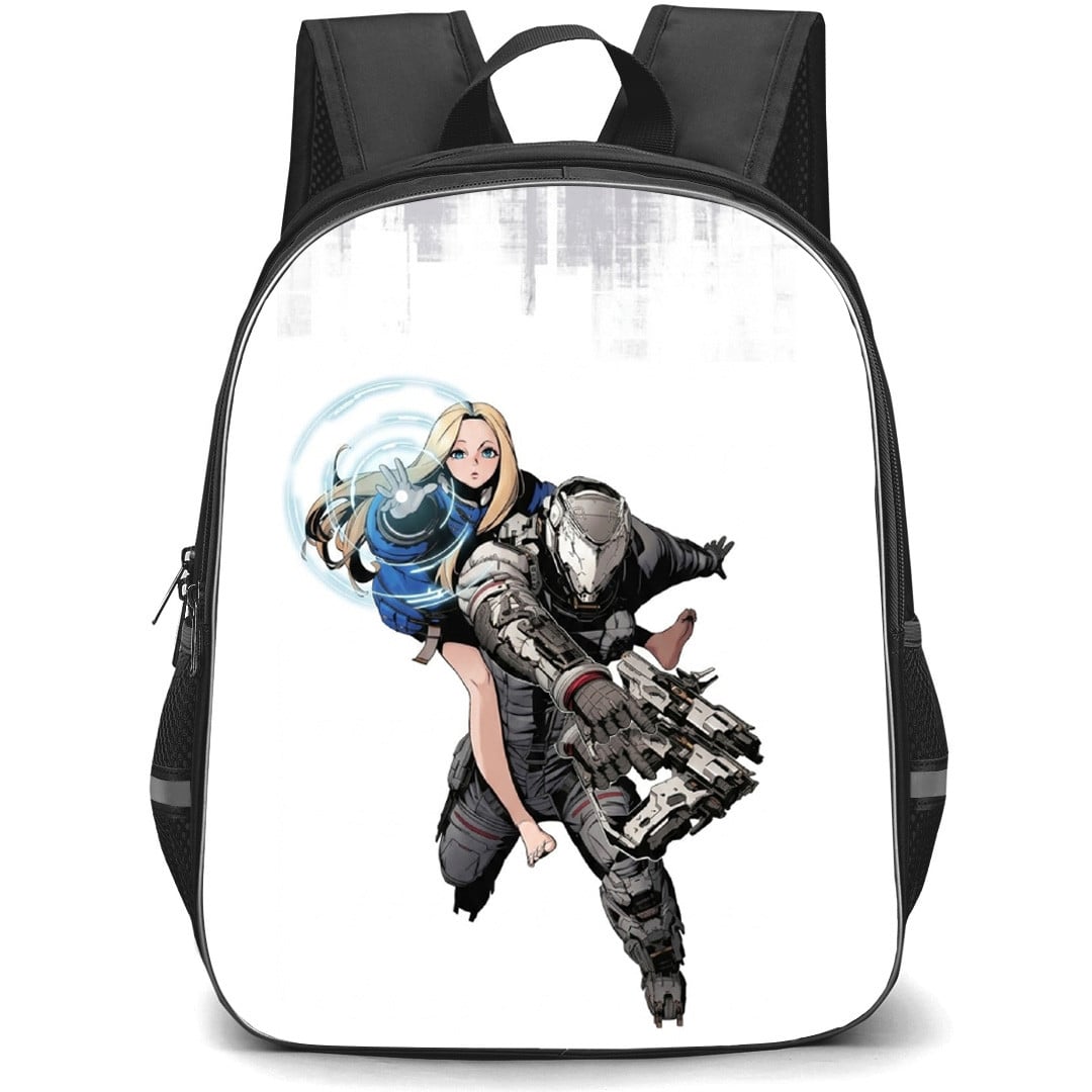 Pragmata Backpack School Bag StudentPack - Diana And Hugh Williams Attack Cartoon Art