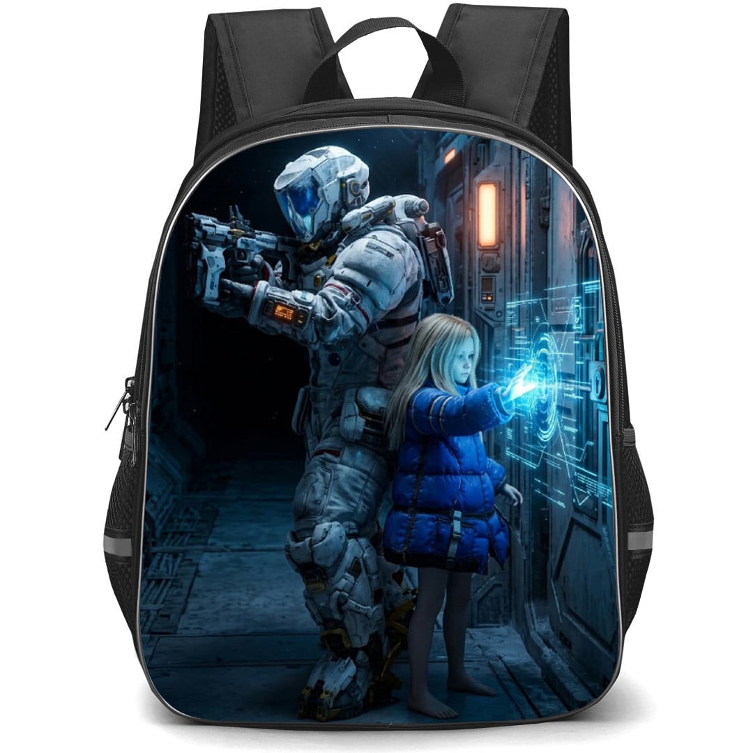 Pragmata Backpack School Bag StudentPack - Diana And Hugh Williams Attack Stance Poster