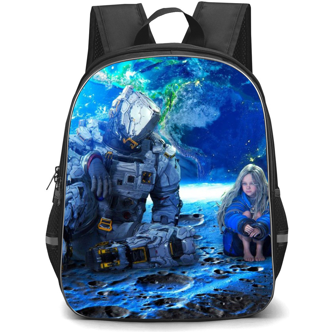 Pragmata Backpack School Bag StudentPack - Diana And Hugh Williams Walking Sitting Moon