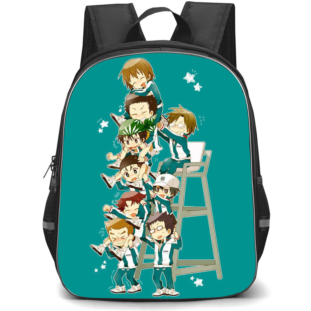 The Prince of Tennis Backpack StudentPack - Characters Chibi Art Green Background
