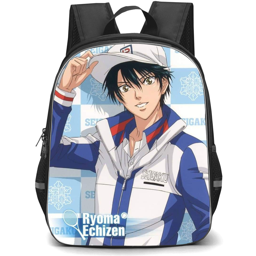 The Prince of Tennis Ryoga Echizen Backpack StudentPack - Ryoga Echizen Portrait Checkered Background