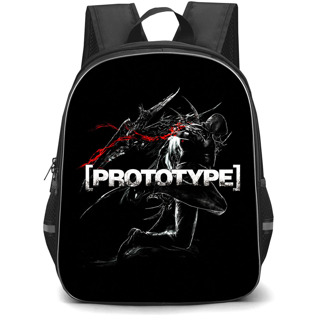 Prototype Alex Mercer Backpack School Bag StudentPack - Alex Mercer Black White Poster
