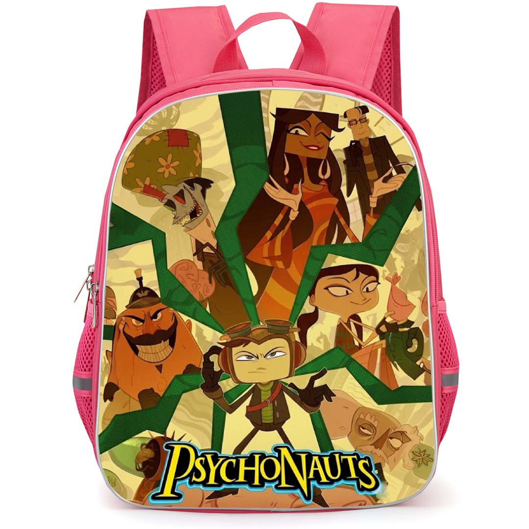 Psychonauts Backpack School Bag StudentPack - Psychonauts Characters Smiling Silly Collage Game Poster