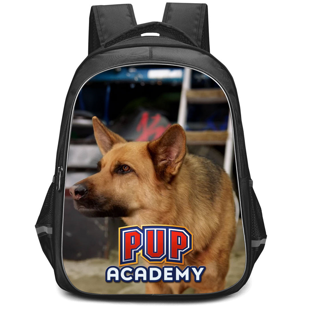 Pup Academy King Backpack StudentPack - King Tell Us About Your Human Day Poster