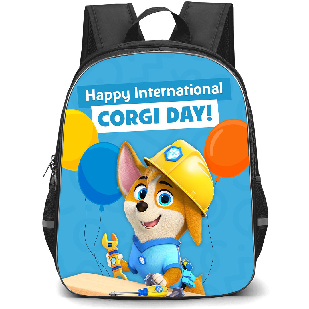 Pupstruction Phinny Backpack StudentPack - Phinny Corgi Day