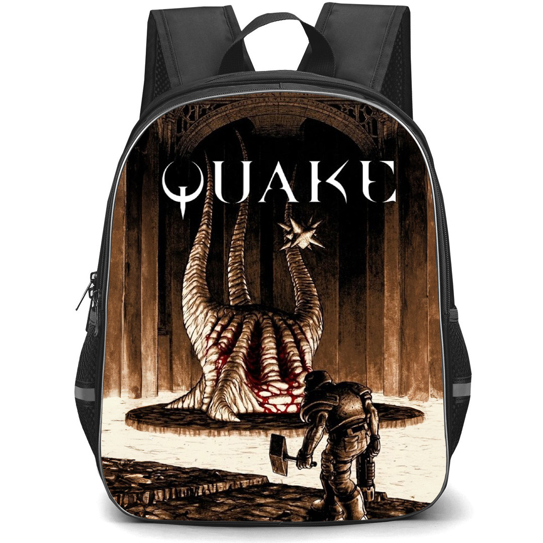 Quake Backpack School Bag StudentPack - Quake Shub Niggurat Final Boss Poster