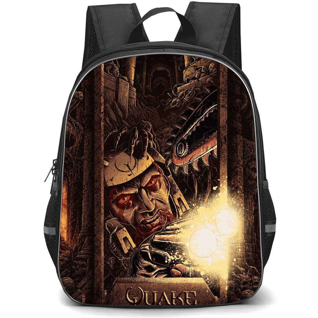 Quake Backpack School Bag StudentPack - Quake Sketch Art Poster