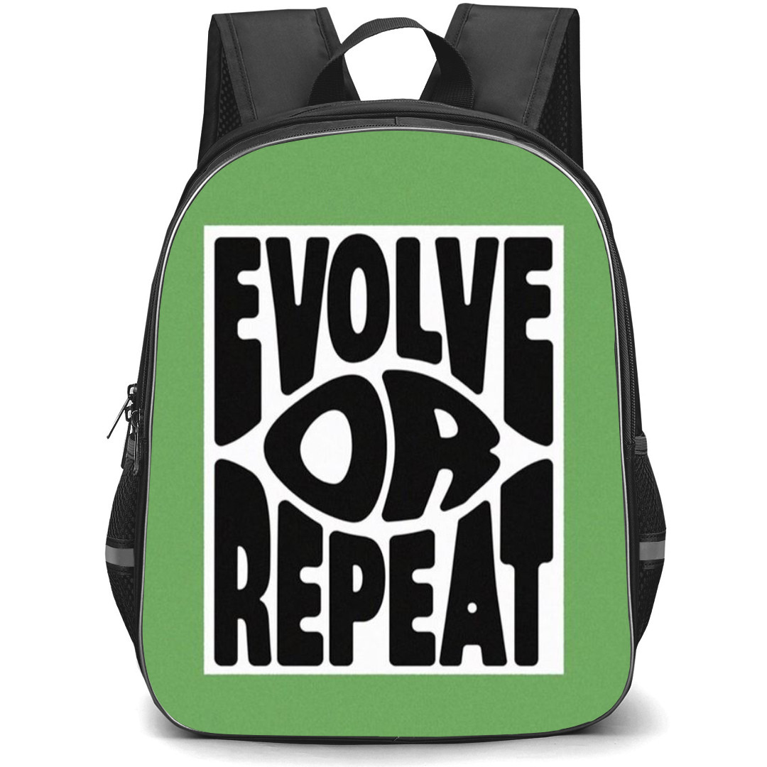 Quotes Backpack StudentPack - Quotes Evolve Or Repeat Word Art On Green Background