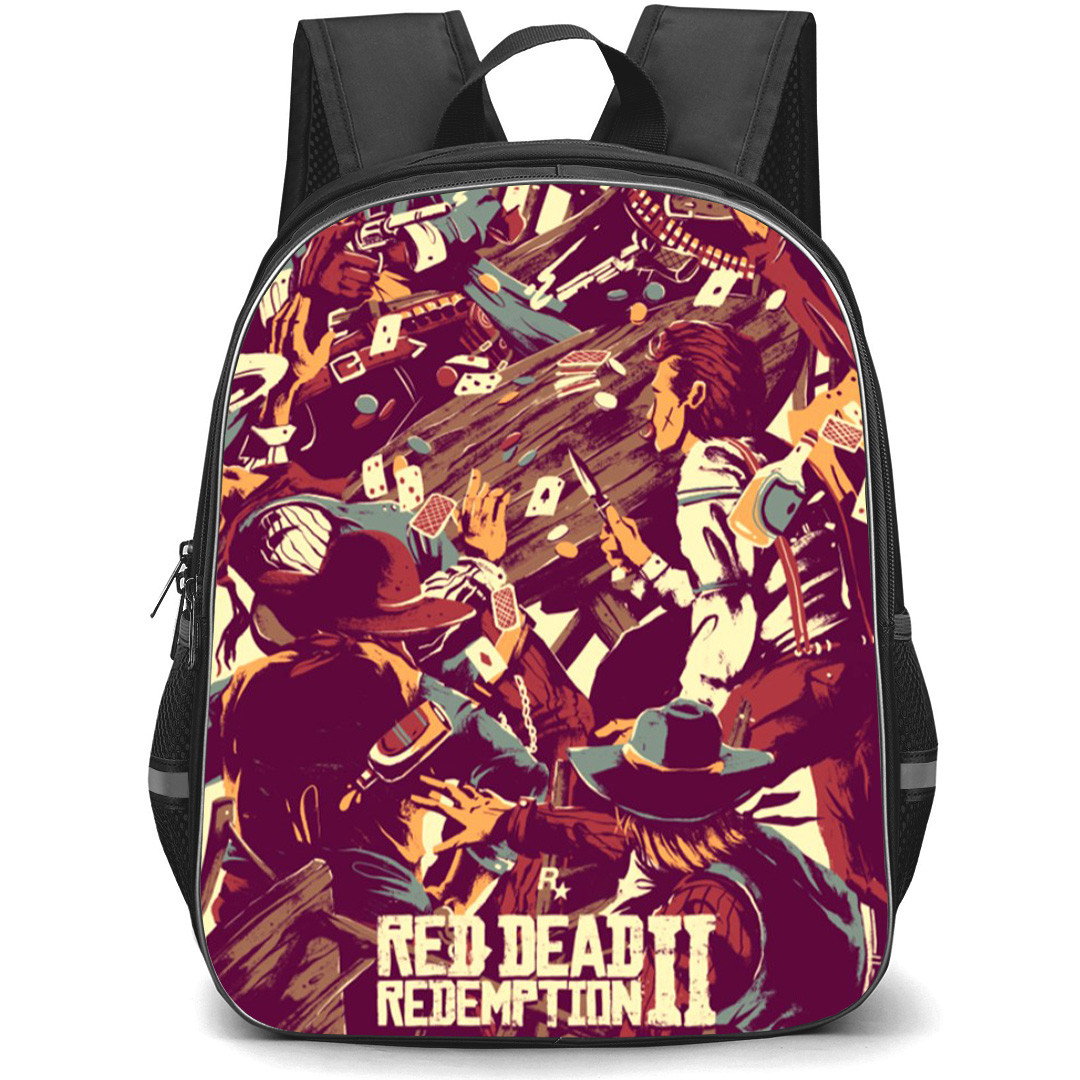 Red Dead Redemption Backpack School Bag StudentPack - Red Dead Redemption Comic Art Game Poster