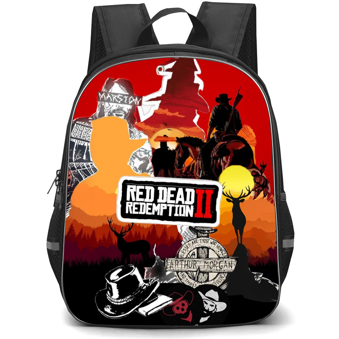 Red Dead Redemption Backpack School Bag StudentPack - Red Dead Redemption Game Collage Poster