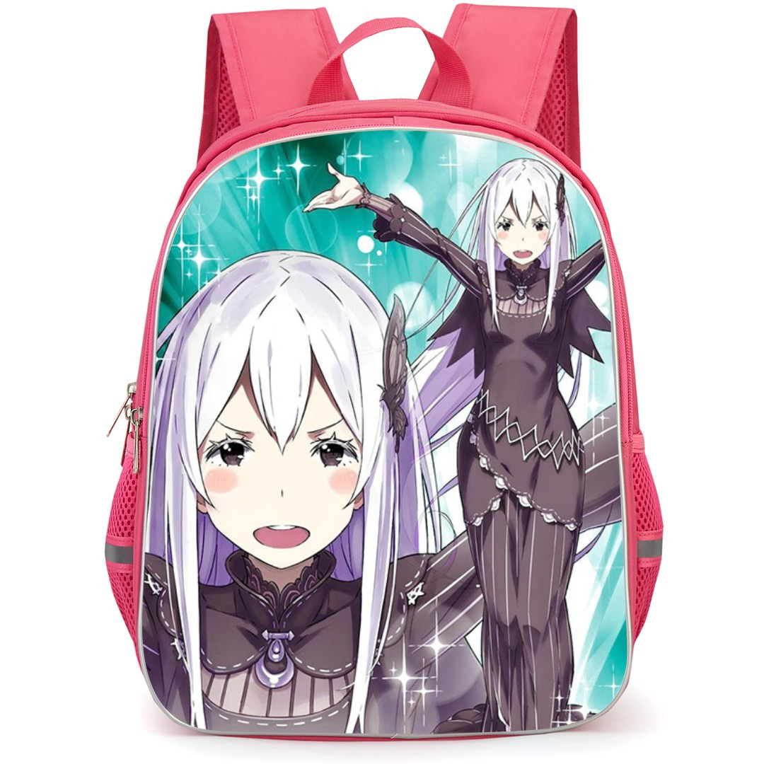 Re Zero - Starting Life in Another World Echidna Backpack StudentPack - Echidna Anime Art On Green Background
