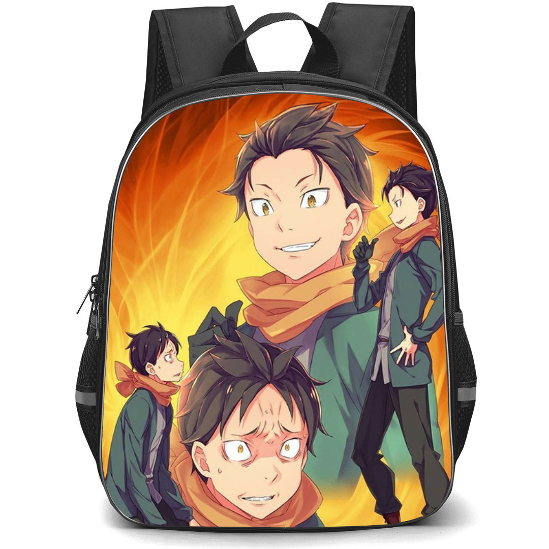 Re Zero - Starting Life in Another World Natsuki Subaru Backpack StudentPack - Natsuki Subaru Collage Poster