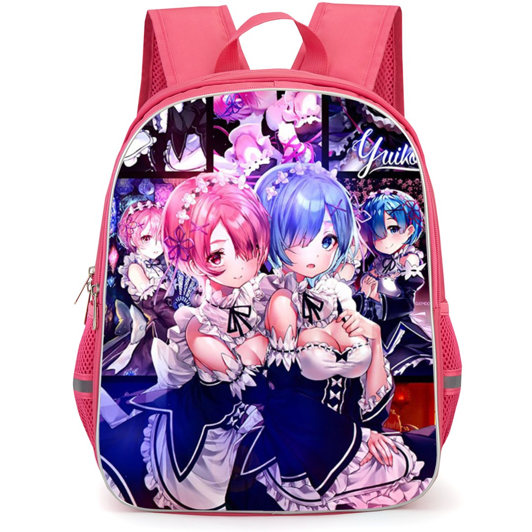 Re Zero - Starting Life in Another World Backpack StudentPack - Ram And Rem Collage Poster