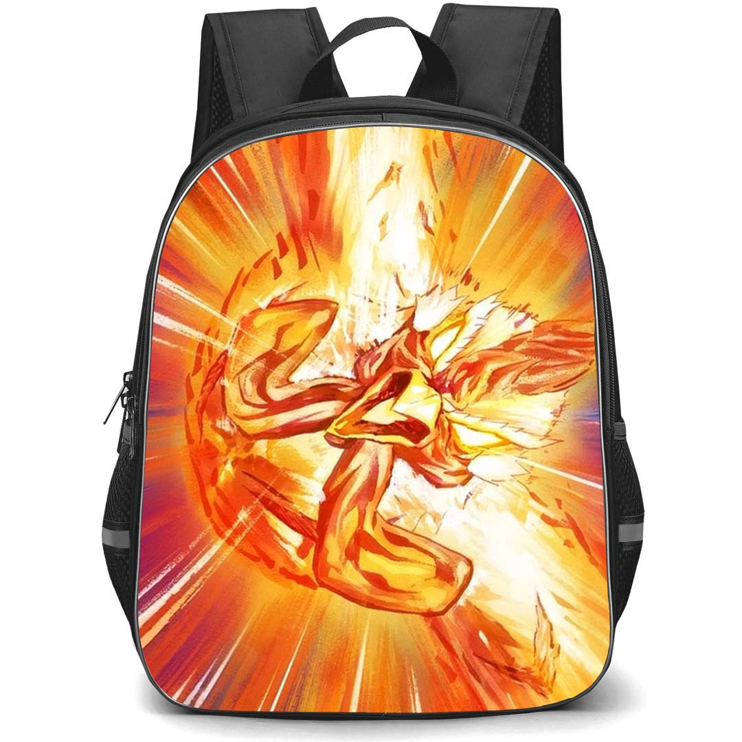 Rooster Fighter Keiji Backpack School Bag StudentPack - Keiji Flame Power Poster
