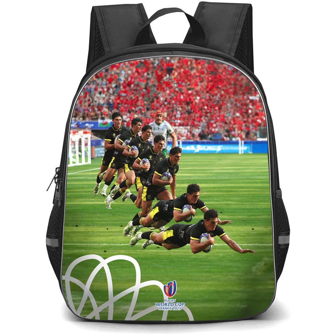 Rugby World Cup France 2023 The Wales National Rugby Union Backpack StudentPack - Jumps To The Goalline