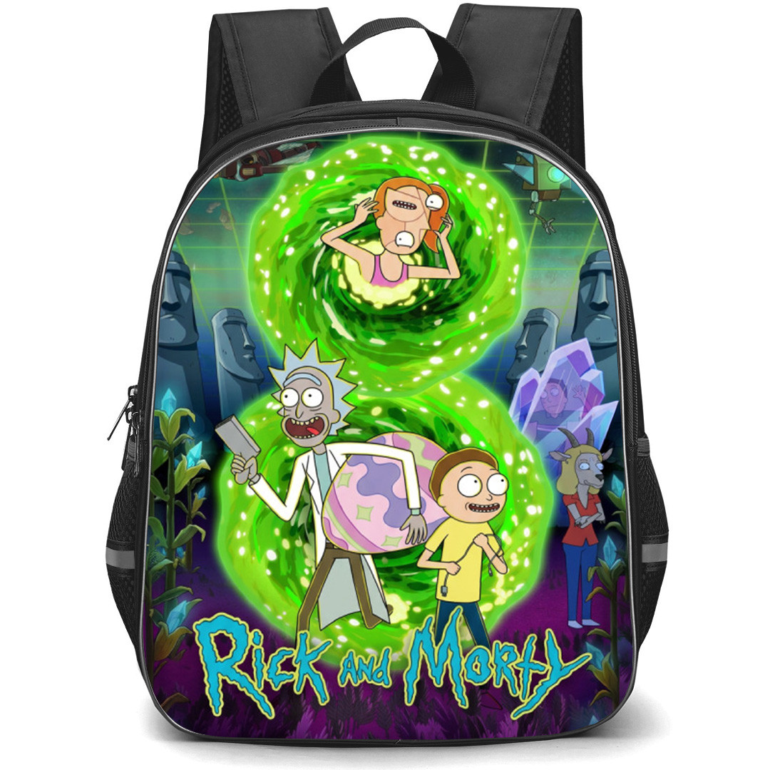 Rick And Morty Backpack School Bag StudentPack - Rick And Morty Characters Easter Egg Poster