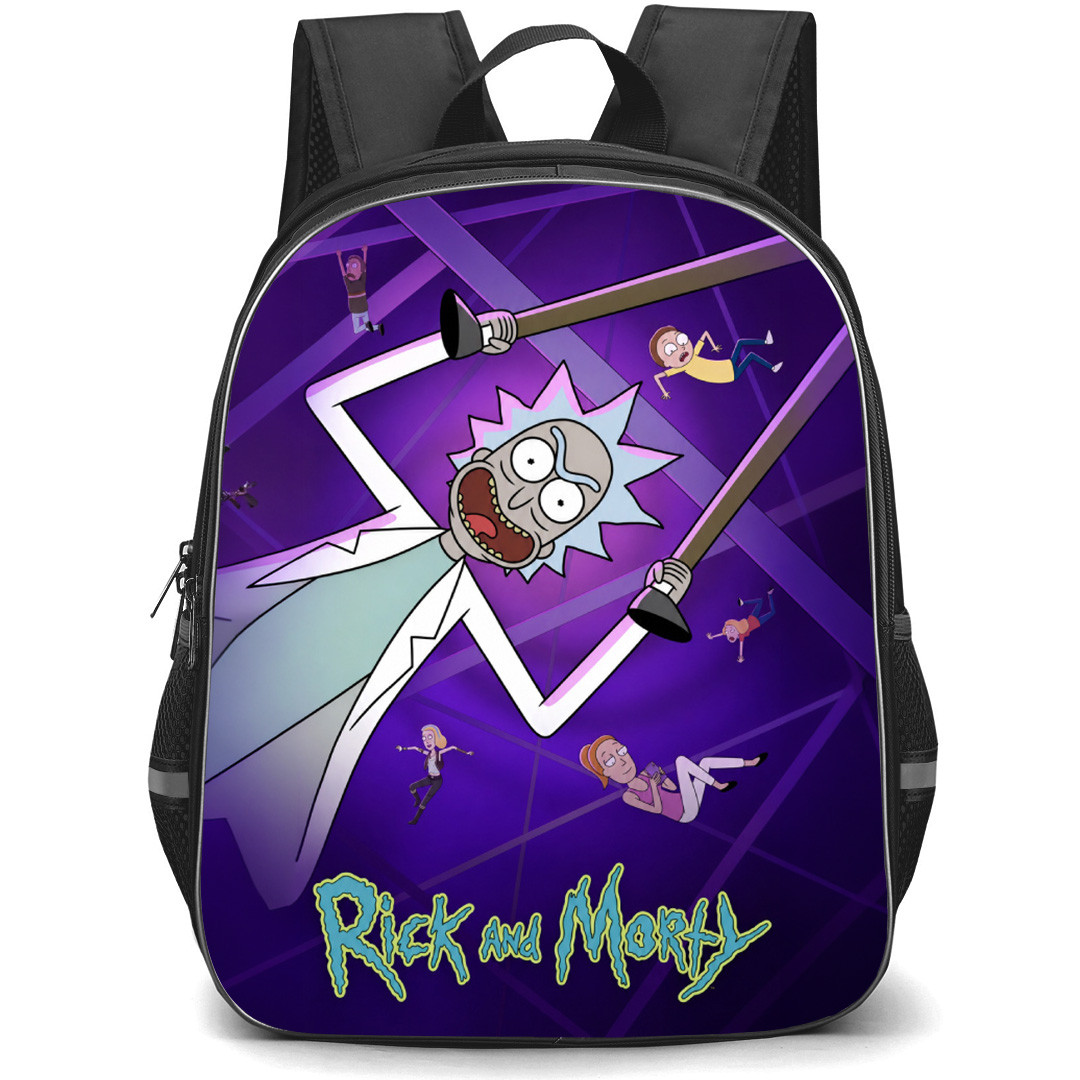 Rick And Morty Backpack School Bag StudentPack - Rick And Morty Floating Smith Family Poster