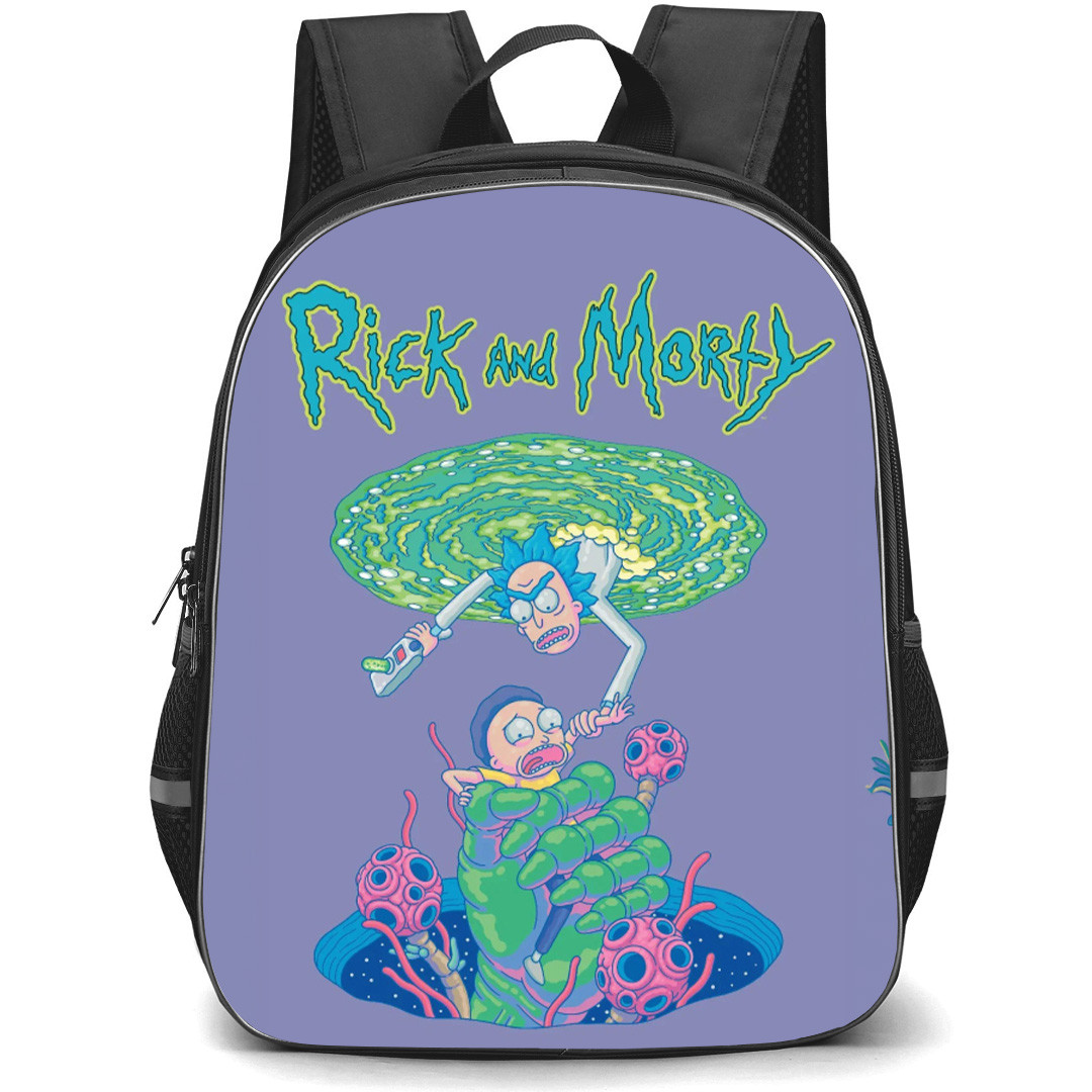 Rick And Morty Backpack School Bag StudentPack - Rick And Morty Portrait Saving Series Poster