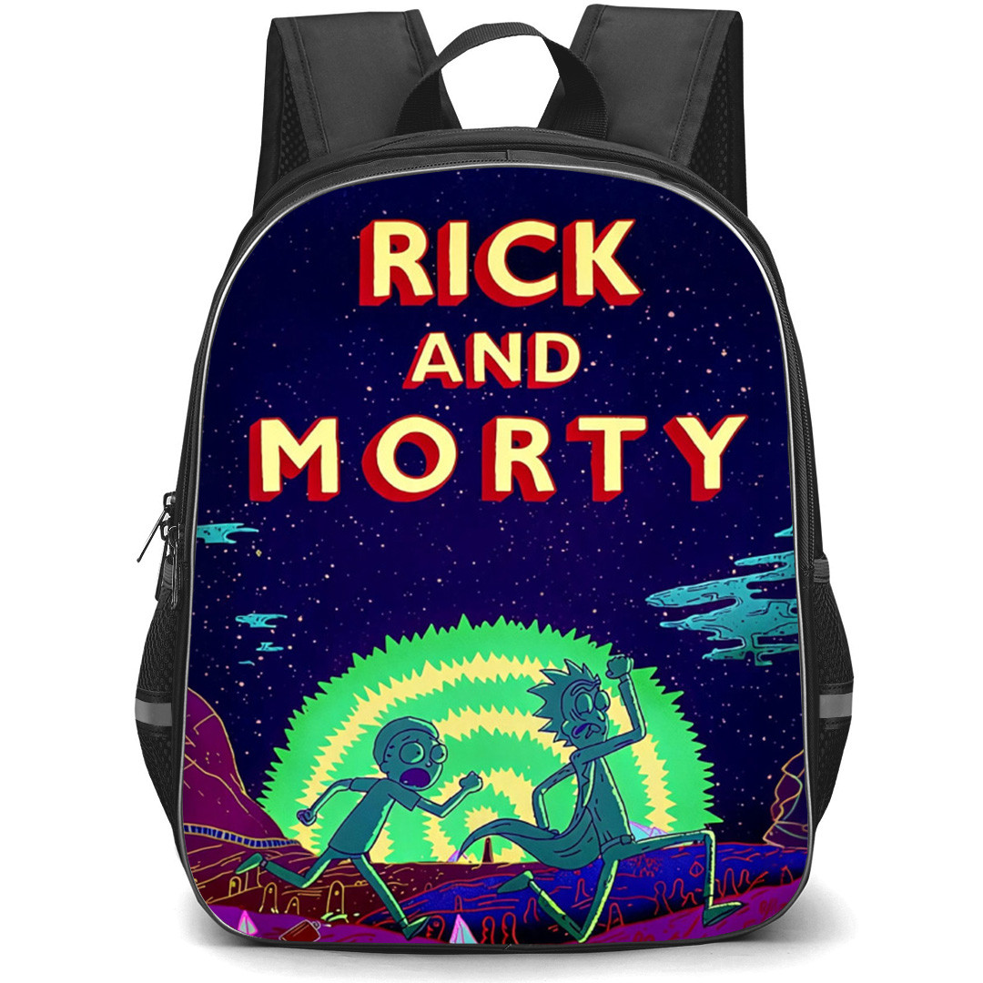 Rick And Morty Backpack School Bag StudentPack - Rick And Morty Running Scared Series Poster