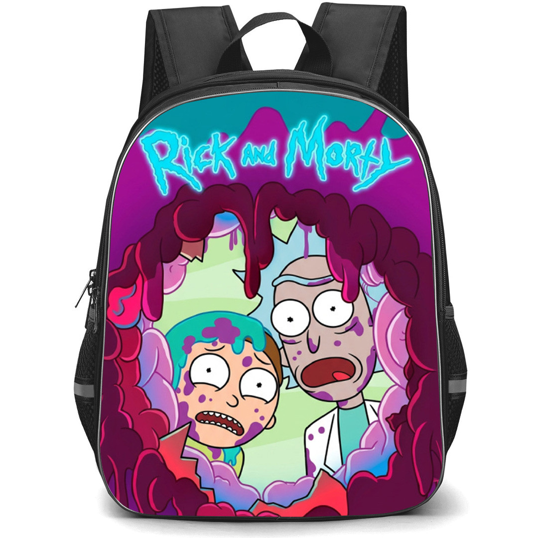 Rick And Morty Backpack School Bag StudentPack - Rick And Morty Season 4 Official Cover Art Poster