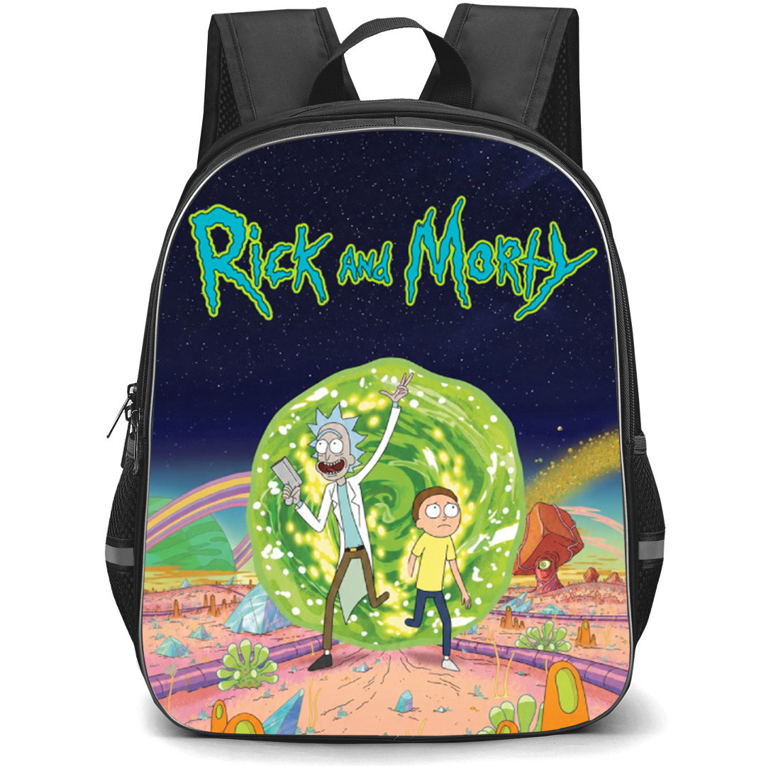 Rick And Morty Backpack School Bag StudentPack - Rick And Morty Starry Night Sky Series Poster