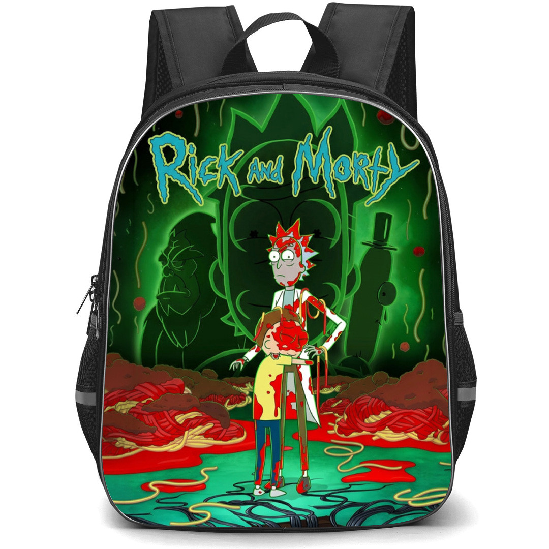Rick And Morty Backpack School Bag StudentPack - Rick And Morty Suicide Spaghetti Poster