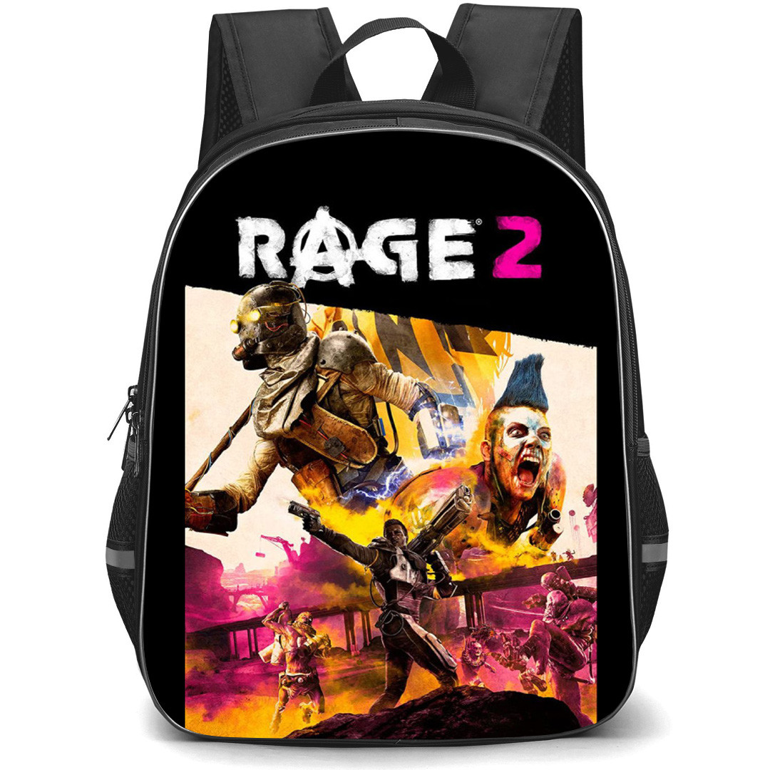 Rage Backpack School Bag StudentPack - Rage Characters Fighting Game Collage Poster