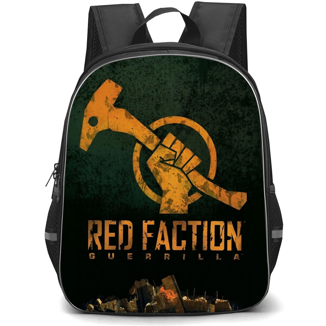 Red Faction Backpack School Bag StudentPack - Red Faction Green Grunge Game Poster
