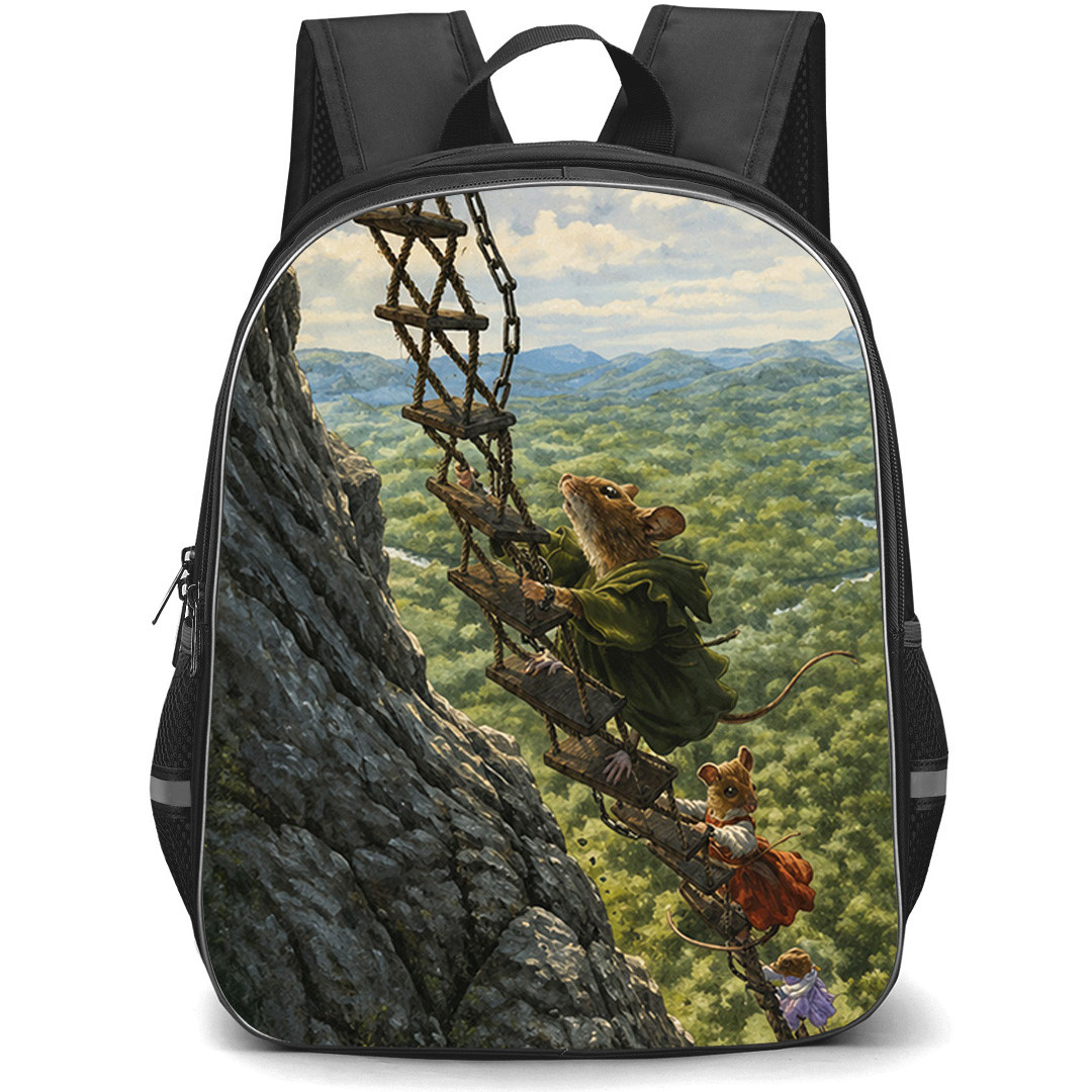 Redwall Backpack School Bag StudentPack - Redwall Characters Mountain Ladder Fantasy Art Poster