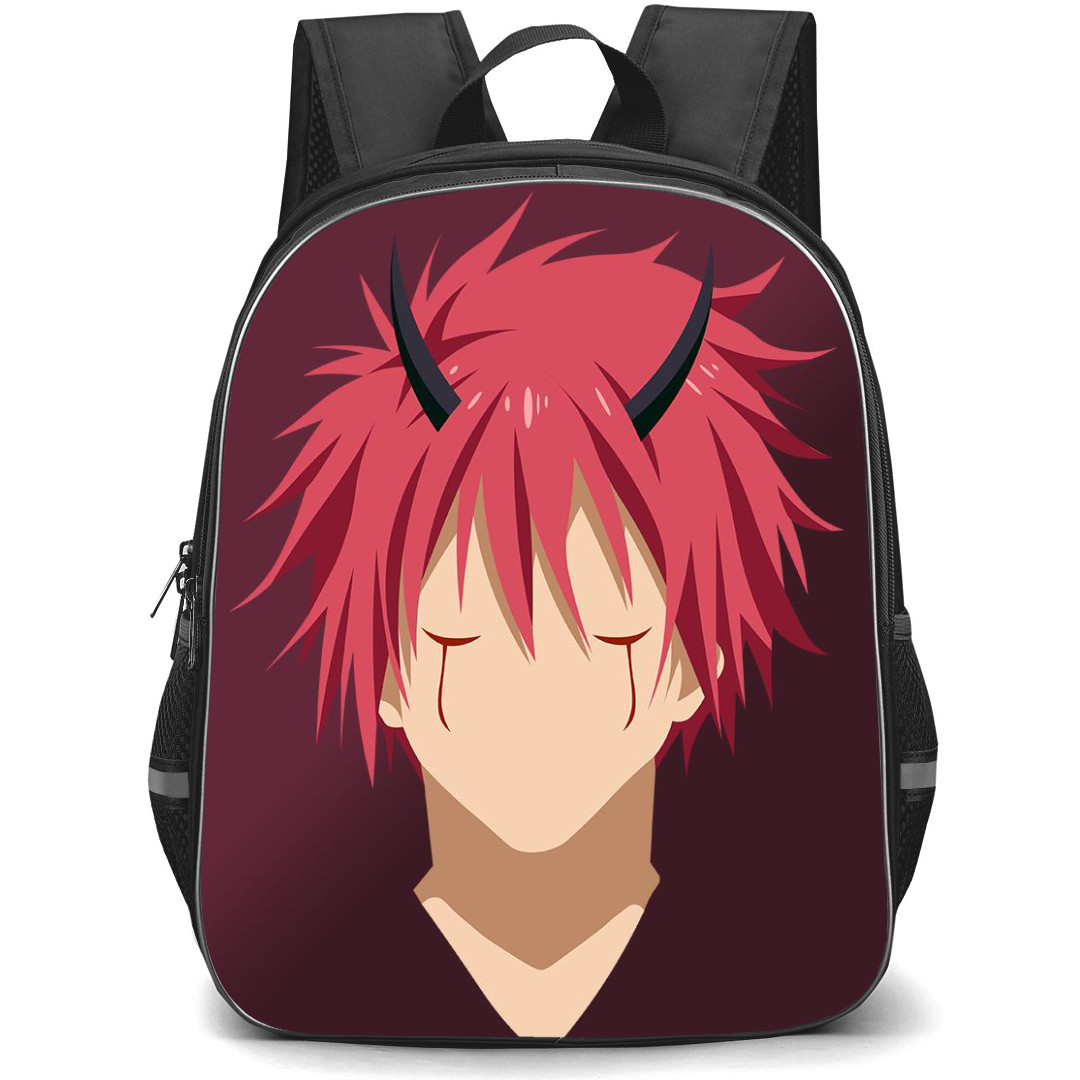 That Time I Got Reincarnated As A Slime Benimaru Backpack StudentPack - Benimaru Red Minimalist Art