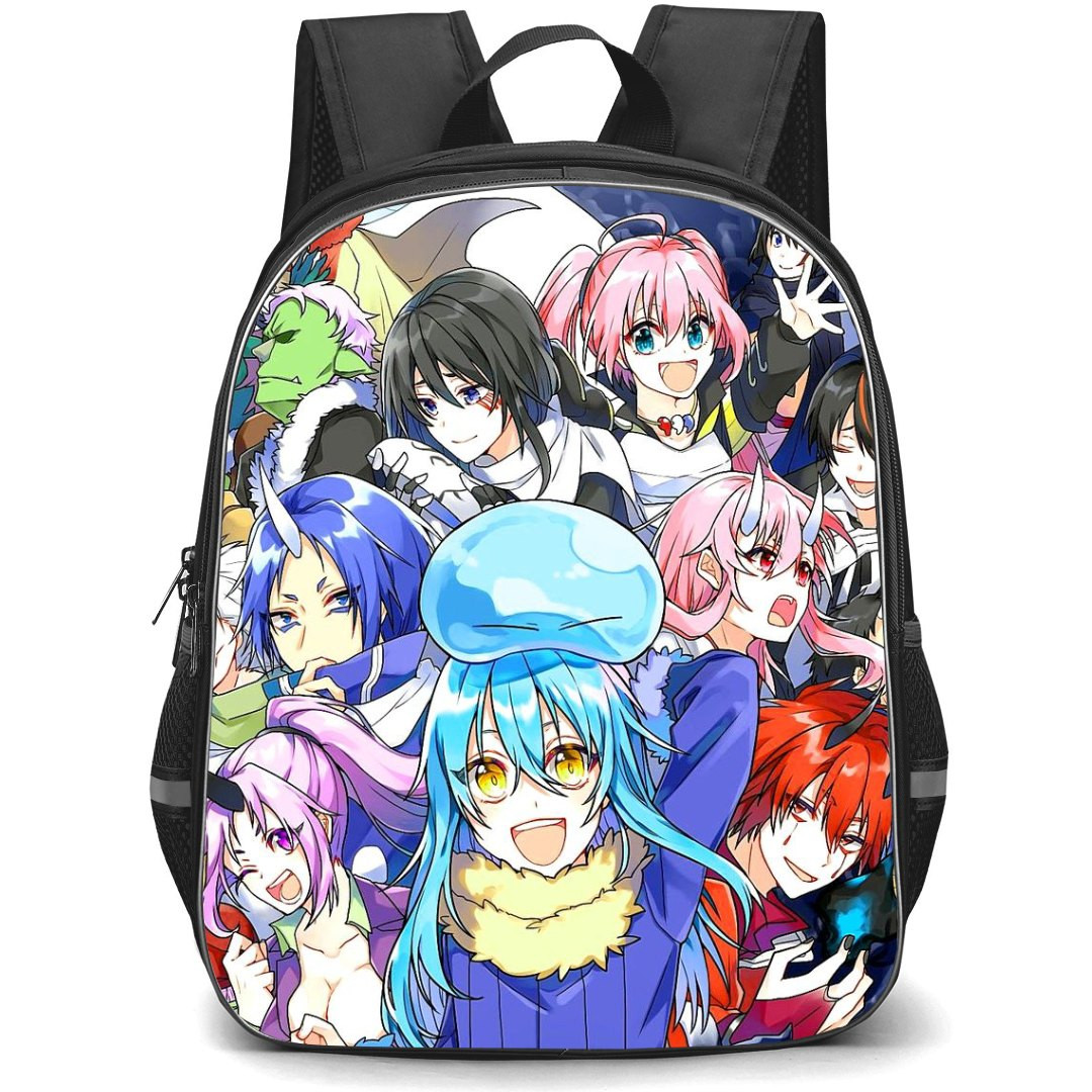That Time I Got Reincarnated As A Slime Backpack StudentPack - Characters Smiling Collage Watercolor Painting Art