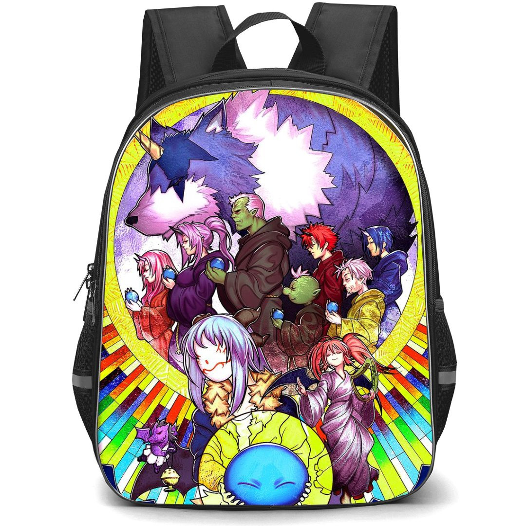 That Time I Got Reincarnated As A Slime Backpack StudentPack - Characters Standing Side View Collage Pencil Color Art