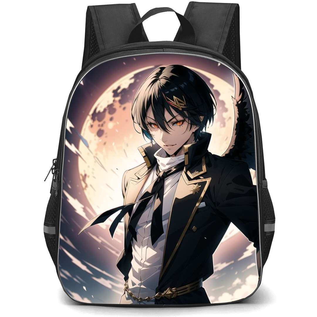That Time I Got Reincarnated As A Slime Diablo Backpack StudentPack - Diablo Portrait Moon Background