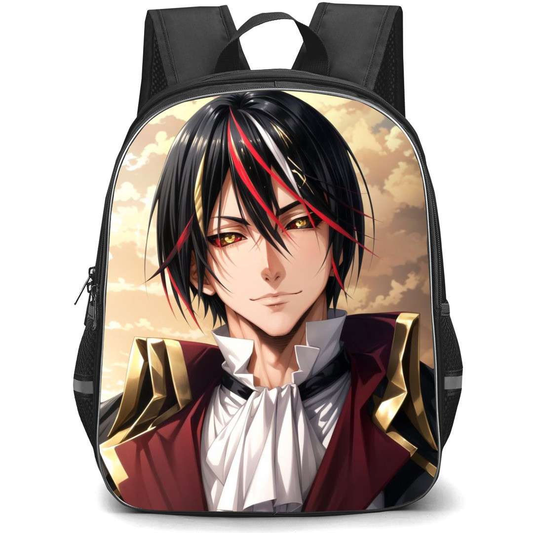 That Time I Got Reincarnated As A Slime Diablo Backpack StudentPack - Diablo Portrait Yellow Clouds Background