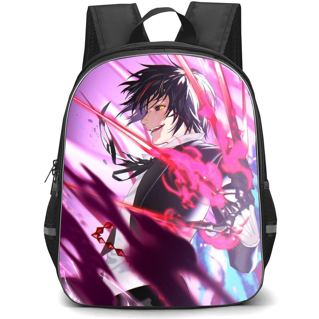 That Time I Got Reincarnated As A Slime Diablo Backpack StudentPack - Diablo Side Portrait Purple and Pink Background