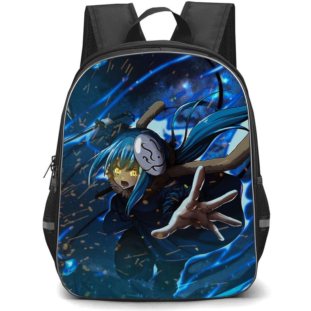 That Time I Got Reincarnated As A Slime Rimuru Tempest Backpack StudentPack - Rimuru Tempest Attacking Blue Background
