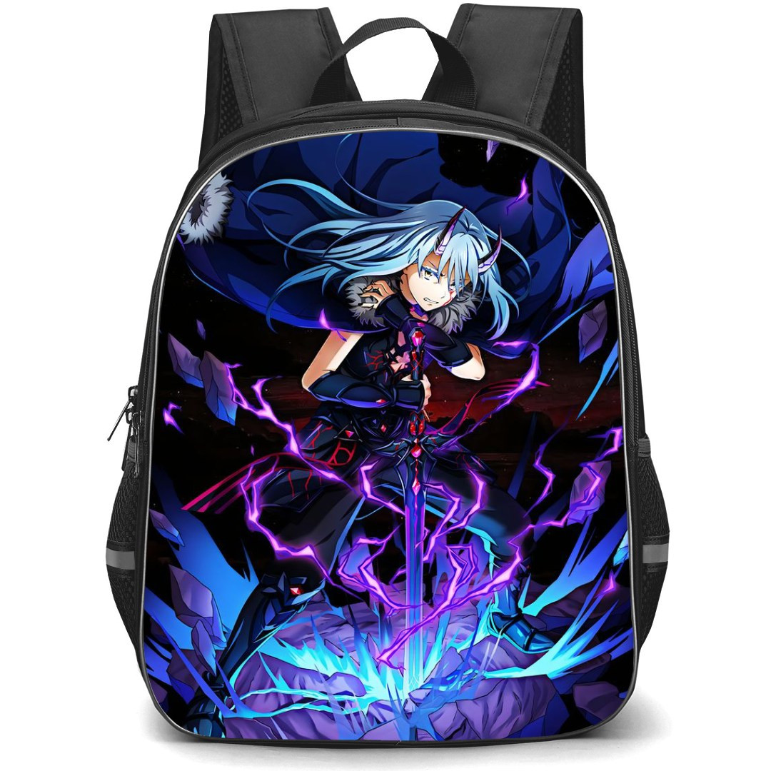 That Time I Got Reincarnated As A Slime Rimuru Tempest Backpack StudentPack - Rimuru Tempest Sword on the Ground Black Background