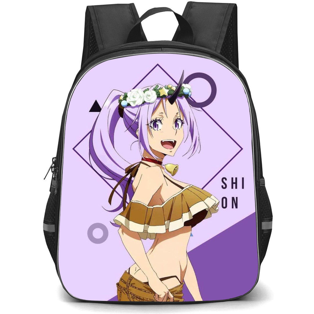 That Time I Got Reincarnated As A Slime Shion Backpack StudentPack - Shion Tattoo on the Legs Purple Background