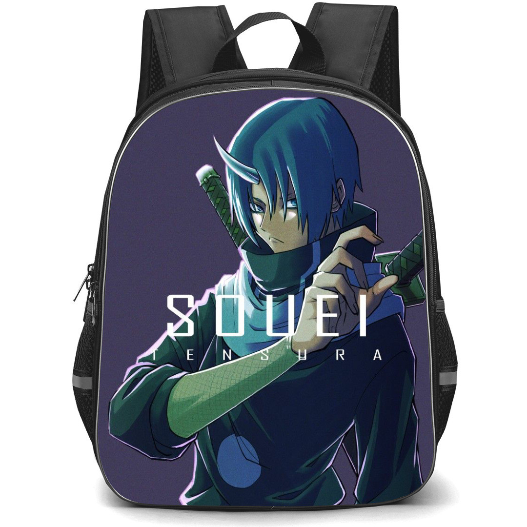 That Time I Got Reincarnated As A Slime Souei Backpack StudentPack - Souei Half Body Portrait Purple Background