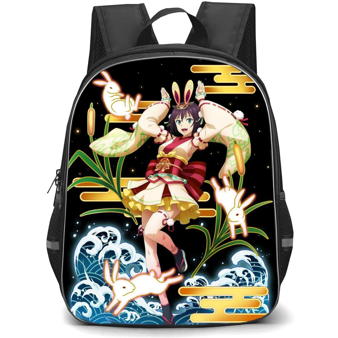 That Time I Got Reincarnated As A Slime Souka Backpack StudentPack - Souka Rabbit Chinese Zodiac Black Background