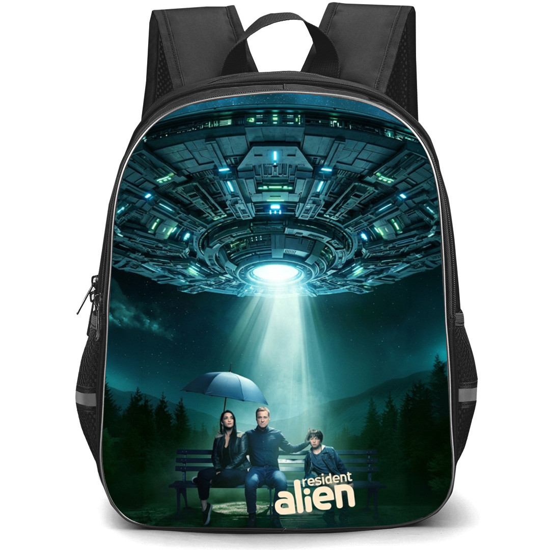 Resident Alien Backpack School Bag StudentPack - Resident Alien Resident Alien Characters UFO Series Poster