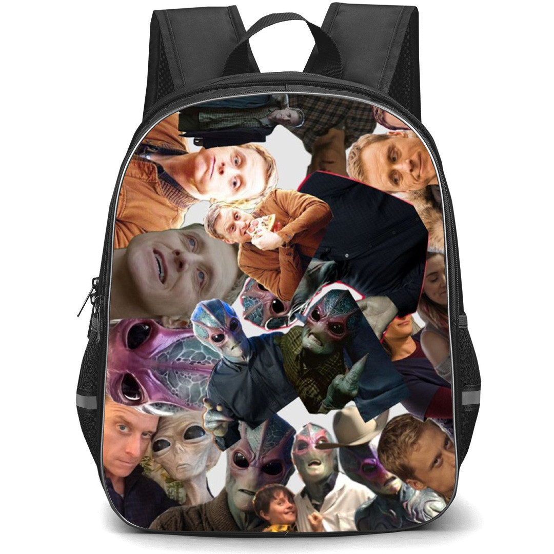 Resident Alien Harry Vanderspeigle Backpack School Bag StudentPack - Harry Vanderspeigle Silly Portrait Collage