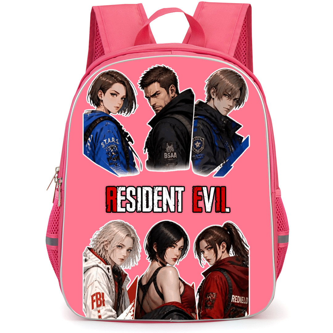 Resident Evil Backpack School Bag StudentPack - Resident Evil Back Fierce Characters Portrait Sticker
