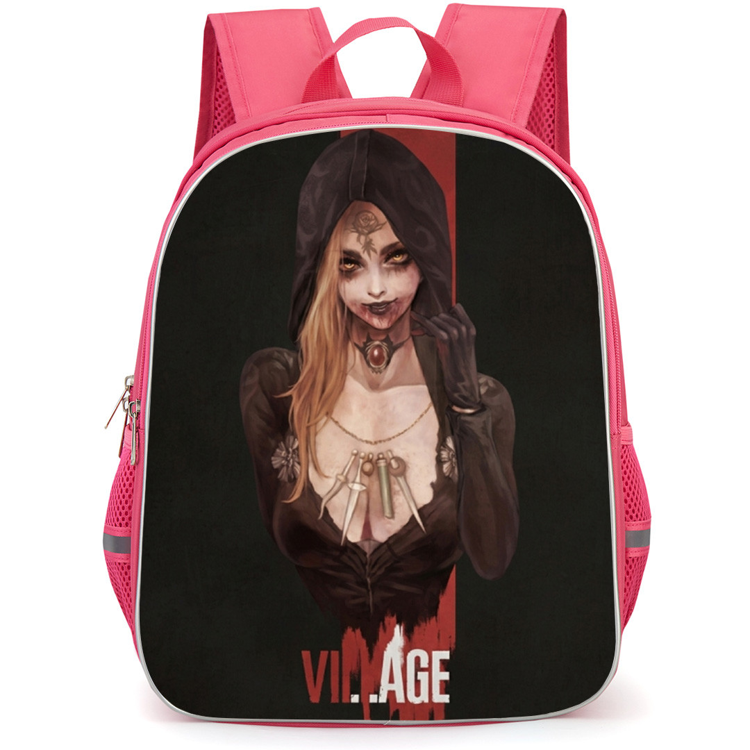 Resident Evil Daniela Dimitrescu Backpack School Bag StudentPack - Daniela Dimitrescu Fierce In Black And Red Portrait