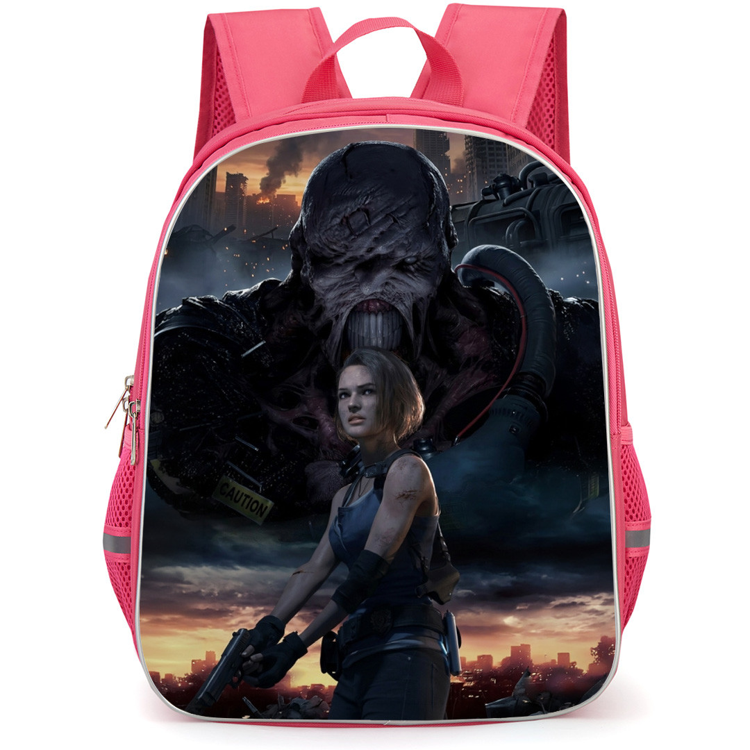 Resident Evil Backpack School Bag StudentPack - Resident Evil Jill Valentine And Nemesis Fierce Poster