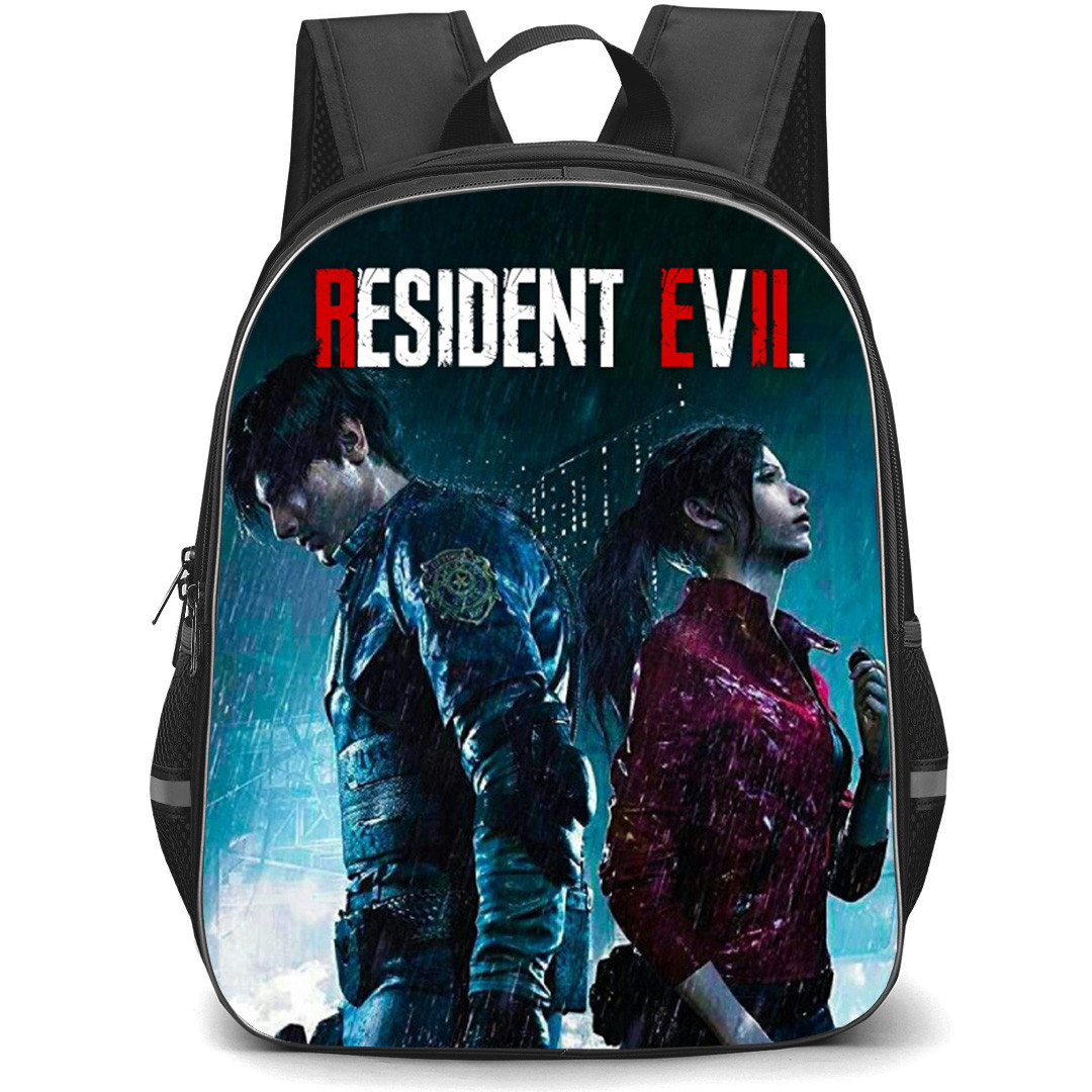 Resident Evil Backpack School Bag StudentPack - Resident Evil Leon Kennedy And Claire Redfield Back To Back Series Poster