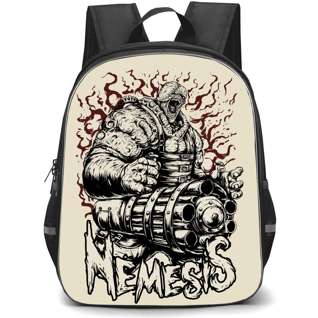 Resident Evil Nemesis Backpack School Bag StudentPack - Nemesis Sketch Art Portrait Poster