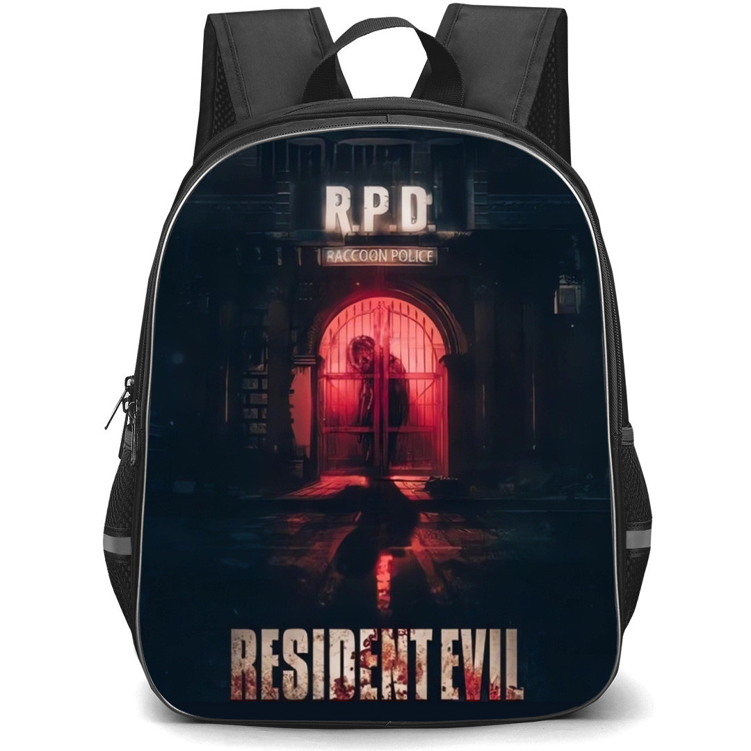 Resident Evil Backpack School Bag StudentPack - Resident Evil RPD Game Poster