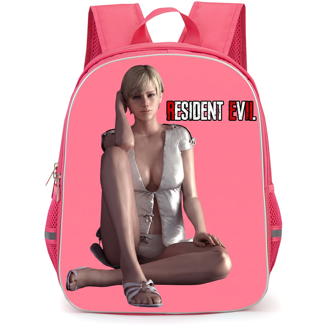 Resident Evil Sherry Birkin Backpack School Bag StudentPack - Sherry Birkin Sitting Portrait Game Sticker