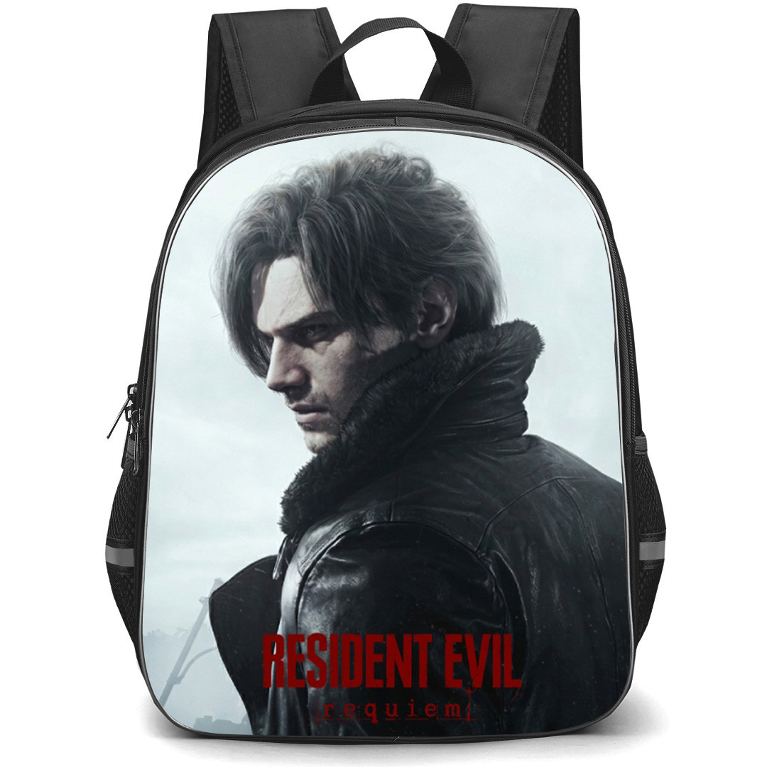 Resident Evil Requiem Leon Scott Kennedy Backpack School Bag StudentPack - Leon Scott Kennedy Side View Portrait Poster